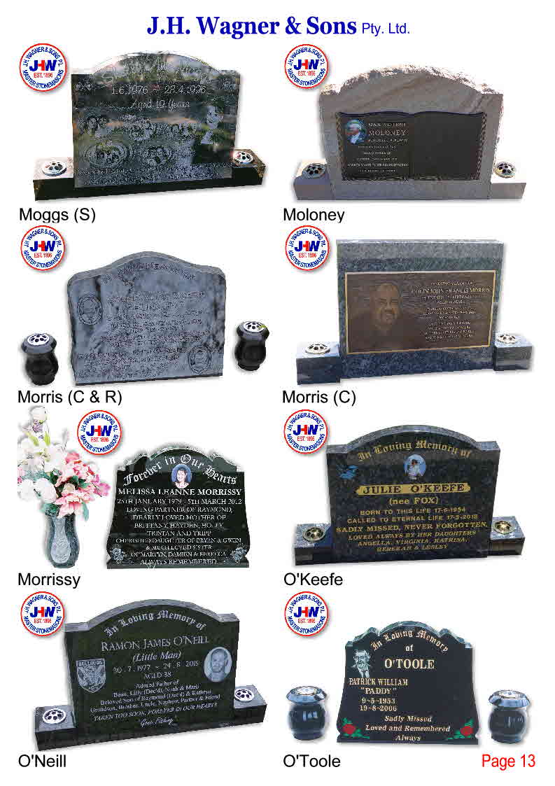 Generation Etch laser etched headstones by J.H. Wagner Toowoomba