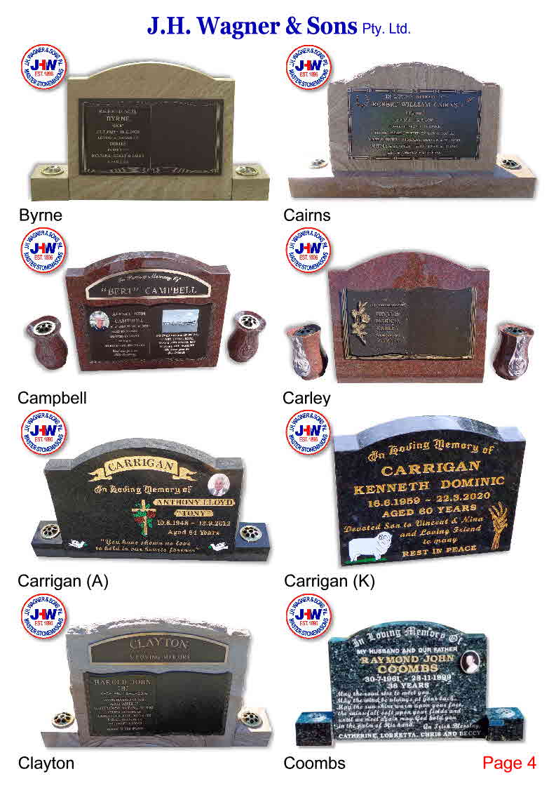 Goondiwindi headstone supply by JHW