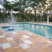 Sandstone tiles supplied by J.H. Wagner & Sons.