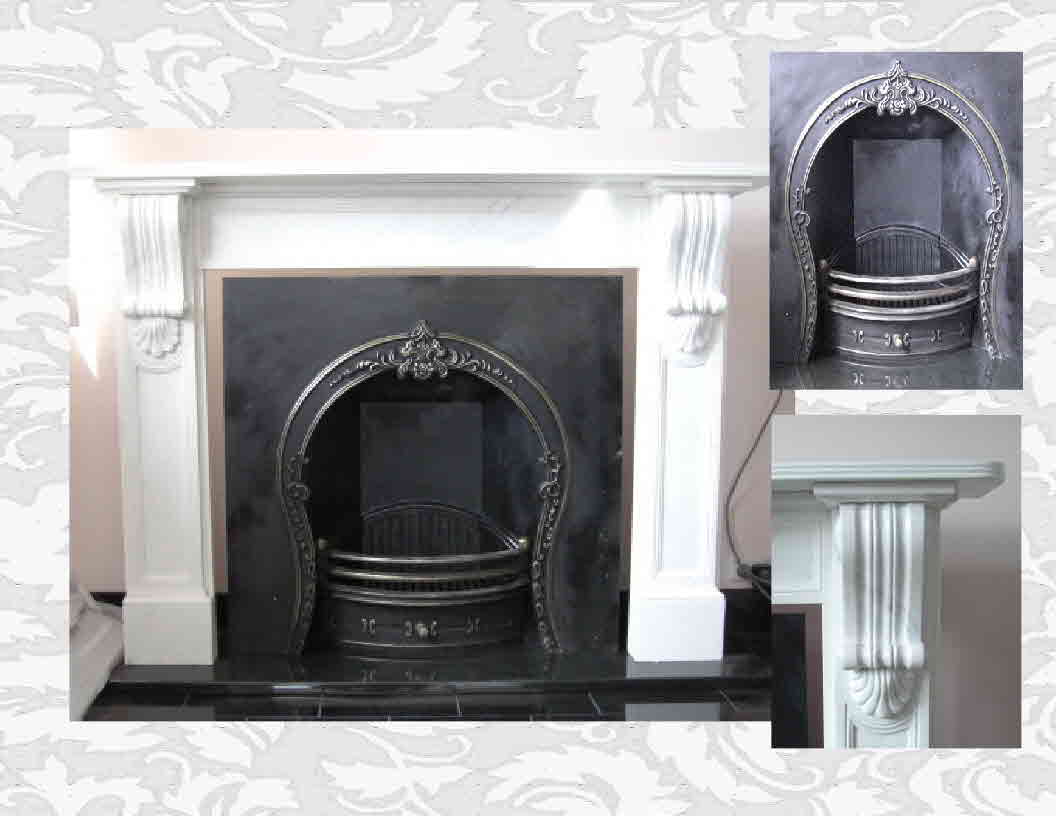 White Marble Fireplace from J.H. Wagner & Sons.