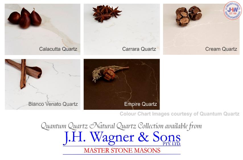 Quantum Quartz Natural quartz Collection available from J.H. Wagner & Sons.