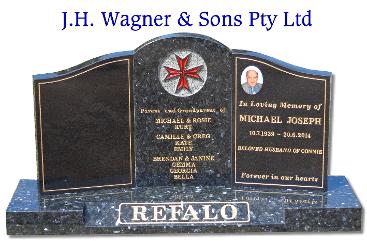 Custom headstone supply by J.H. Wagner & Sons Toowoomba & Sumner Park Brisbane Queensland