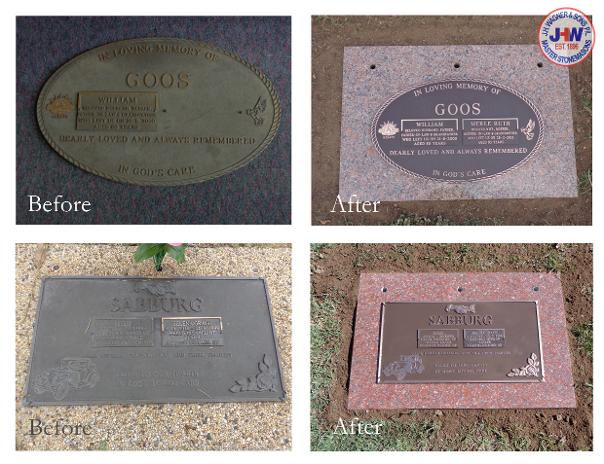 Refurbished Bronze Plaques from J.H. Wagner & Sons.