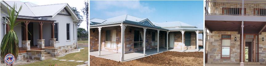 Sandstone Cottage Stone Walling supplied by J.H. Wagner & Sons.