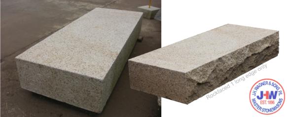 Yellow Granite Solid Steps from J.H. Wagner & Sons.